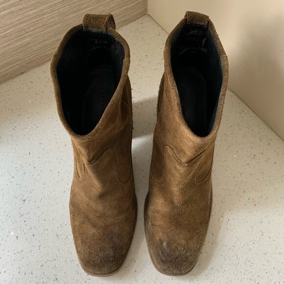 Zara Suede Ankle Boot 10 US - Picture 3 of 9
